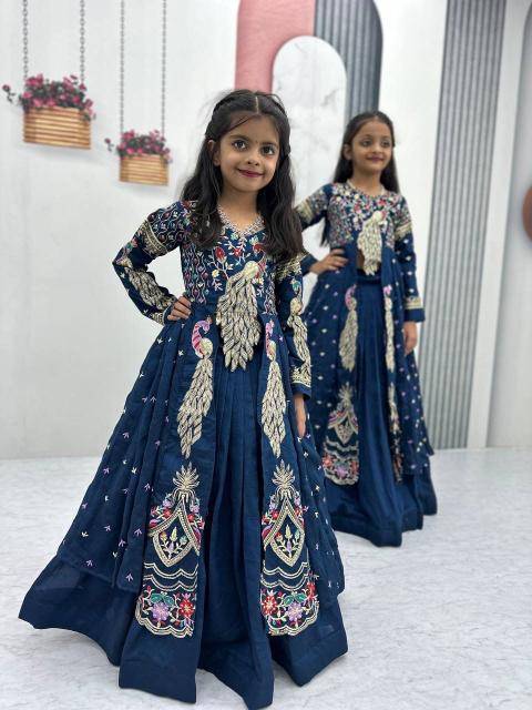 Pc 528 Vichitra Blue Kids fashion wholesale market in Kolkata